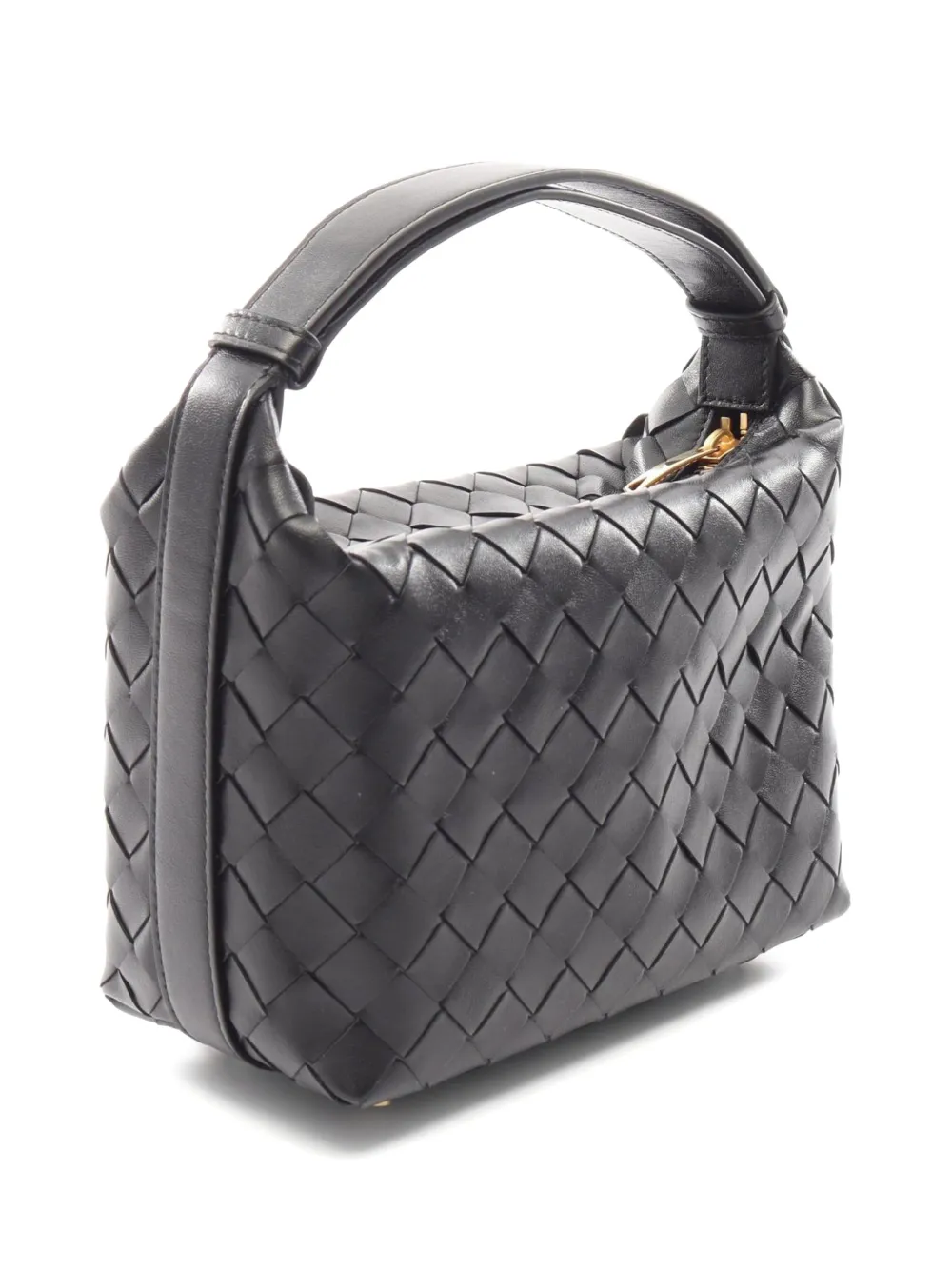 Bottega Veneta Pre-Owned 2020 Wallace Intrecciato mini-shopper Zwart