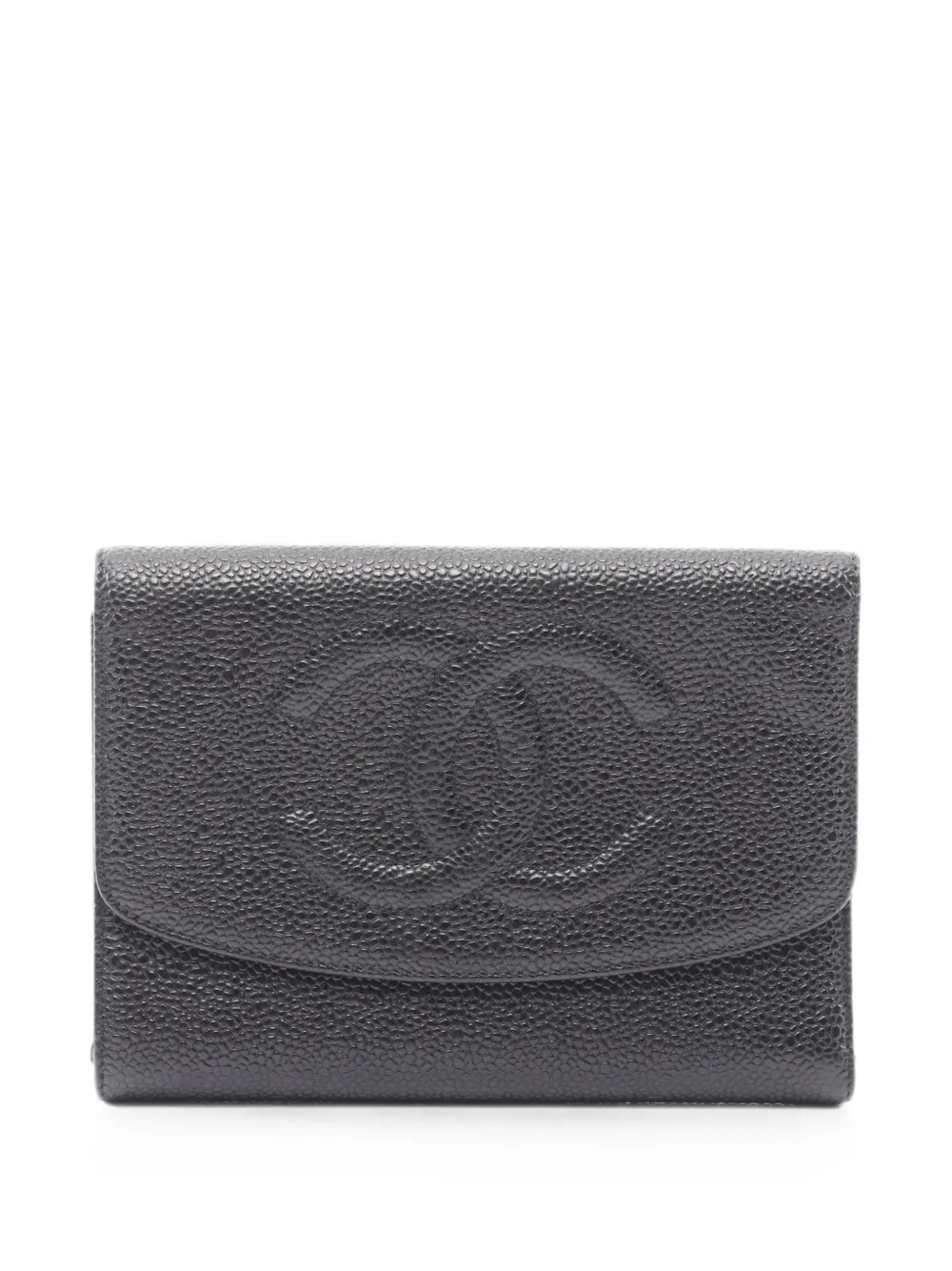 CHANEL Pre-Owned 1996-1997 CC-logo trifold wallet - Nero