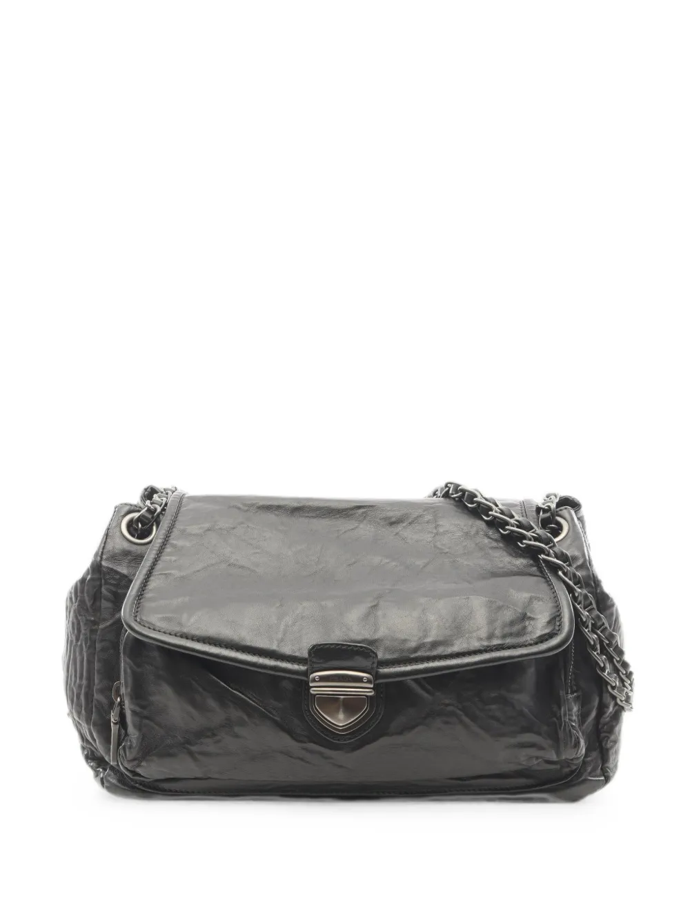 Prada Pre-Owned 2000s Nappa Antique chain shoulder bag - Nero