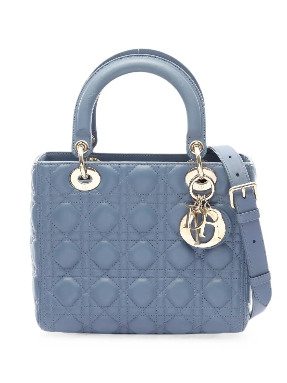 Christian Dior Pre-Owned 2000s medim Lady Dior tote bag - Blue