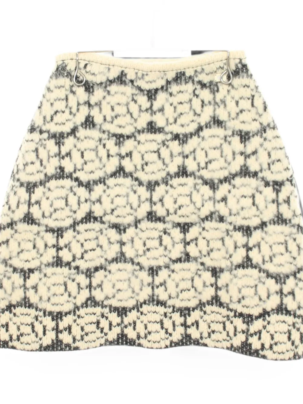 CHANEL Pre-Owned 1986-1988 Camellia mini skirt - Neutrals