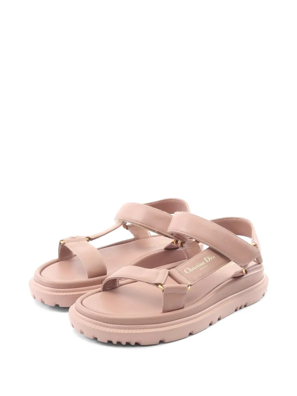 Christian Dior Pre-Owned 2020s D-Wave leather sandals - Pink