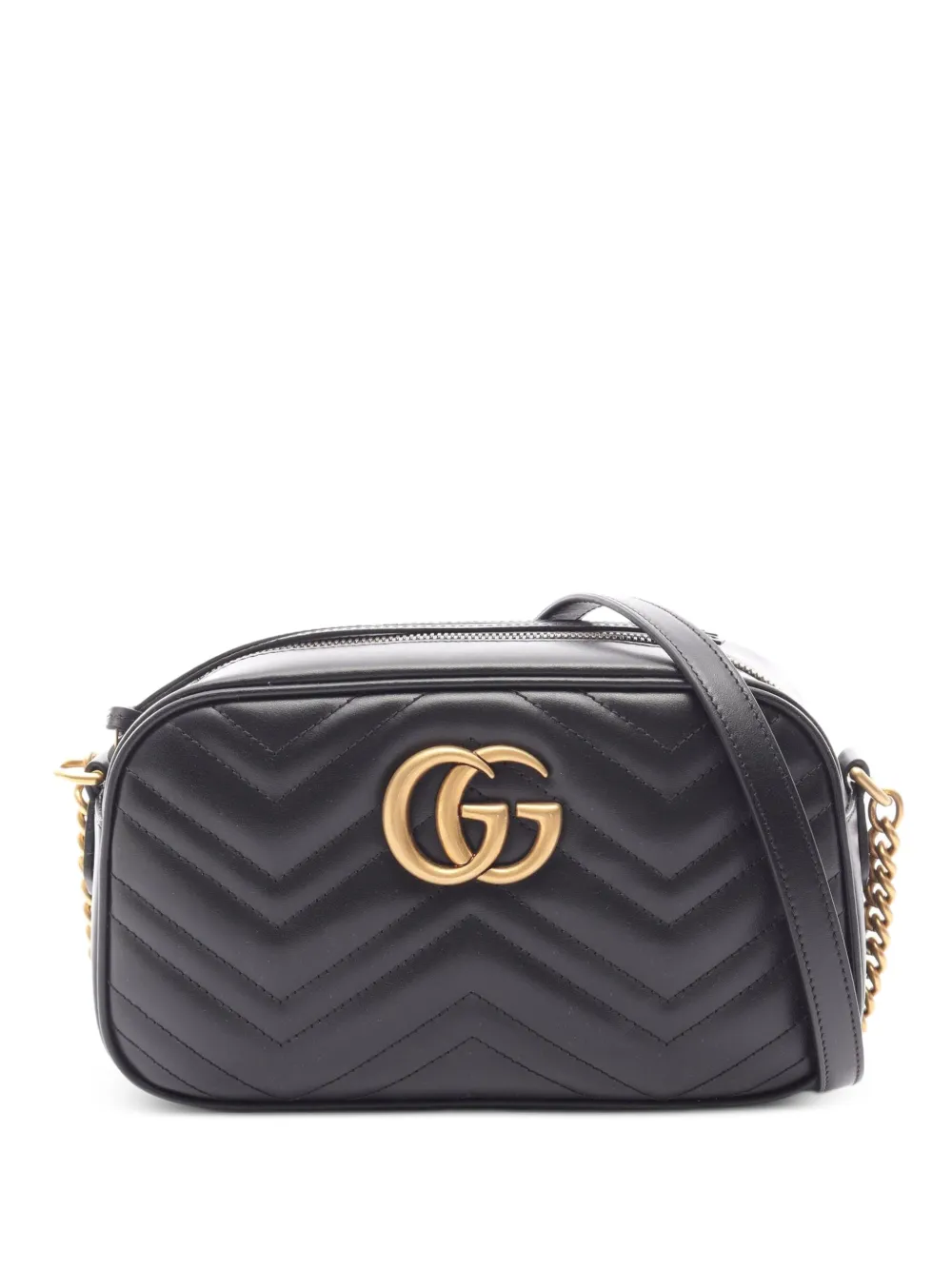Gucci Pre-Owned 2020s GG Marmont quilted shoulder bag - Nero