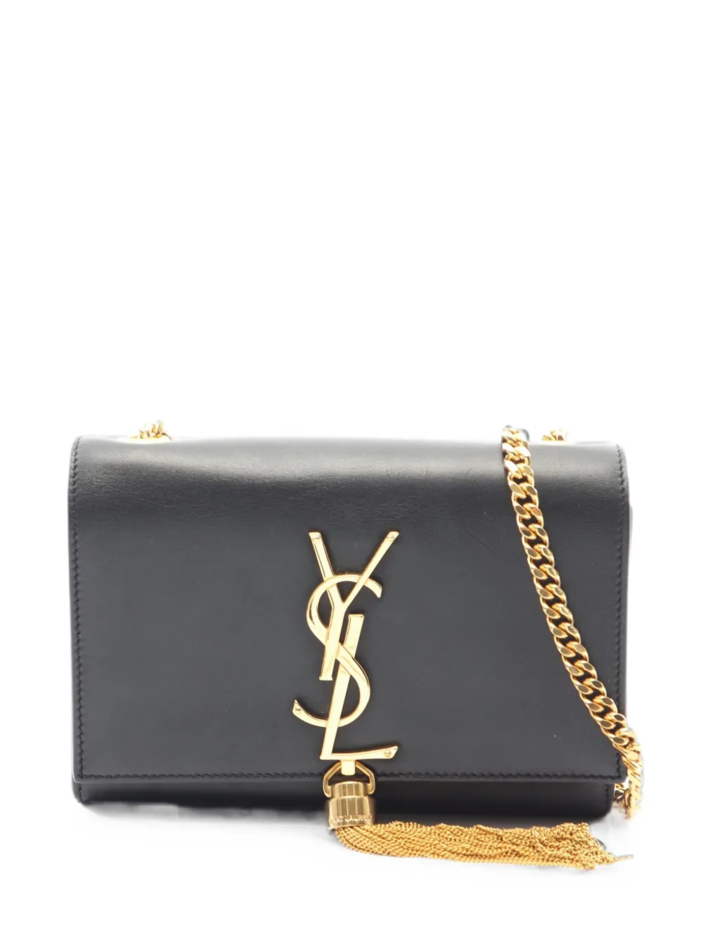 Saint Laurent Pre-Owned 2010s Kate chain-strap tassel-detail leather shoulder bag - Nero