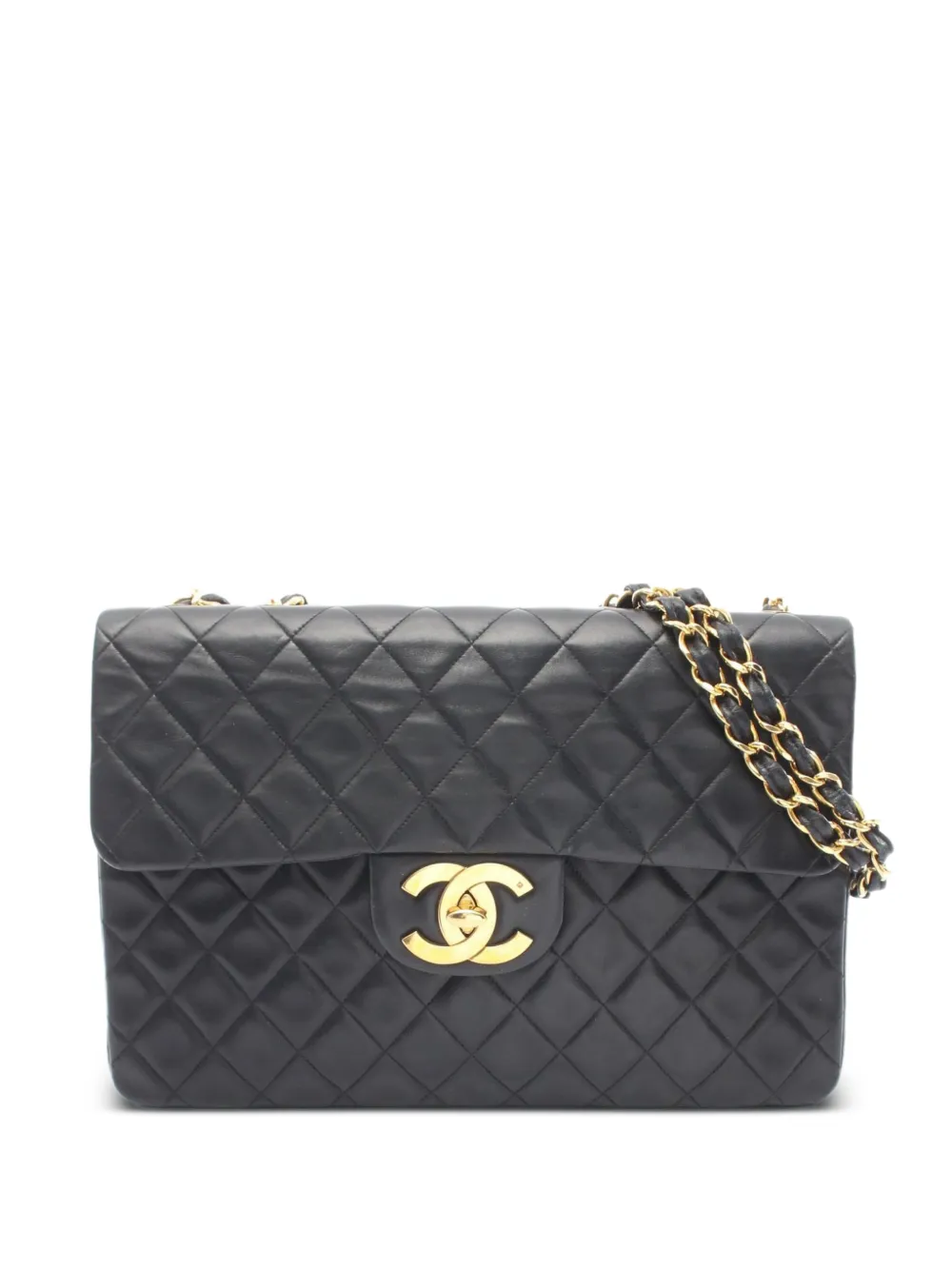 CHANEL Pre-Owned 2019 large Matelassé 34 shoulder bag - Nero