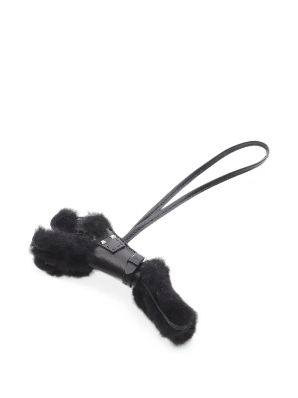 Hermès Pre-Owned 2022 Paddy shearling bag charm - Nero
