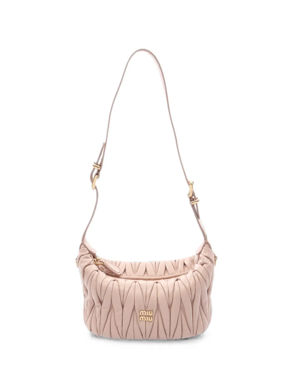 Miu Miu Pre-Owned Matelassé leather shoulder bag - Toni neutri