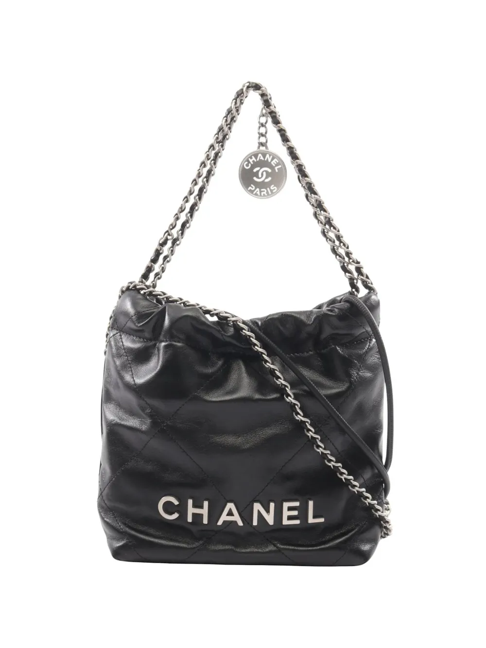 CHANEL Pre-Owned 2021s mini chain bucket bag - Nero