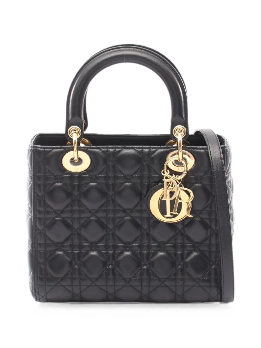 Christian Dior Pre-Owned 2010s Lady Dior handbag - Black