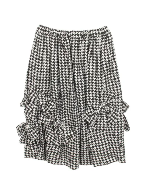 Comme Des Garçons Comme Des Garçons 2010s houndstooth-pattern midi skirt
