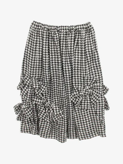 Comme Des Garçons Comme Des Garçons 2010s houndstooth-pattern midi skirt