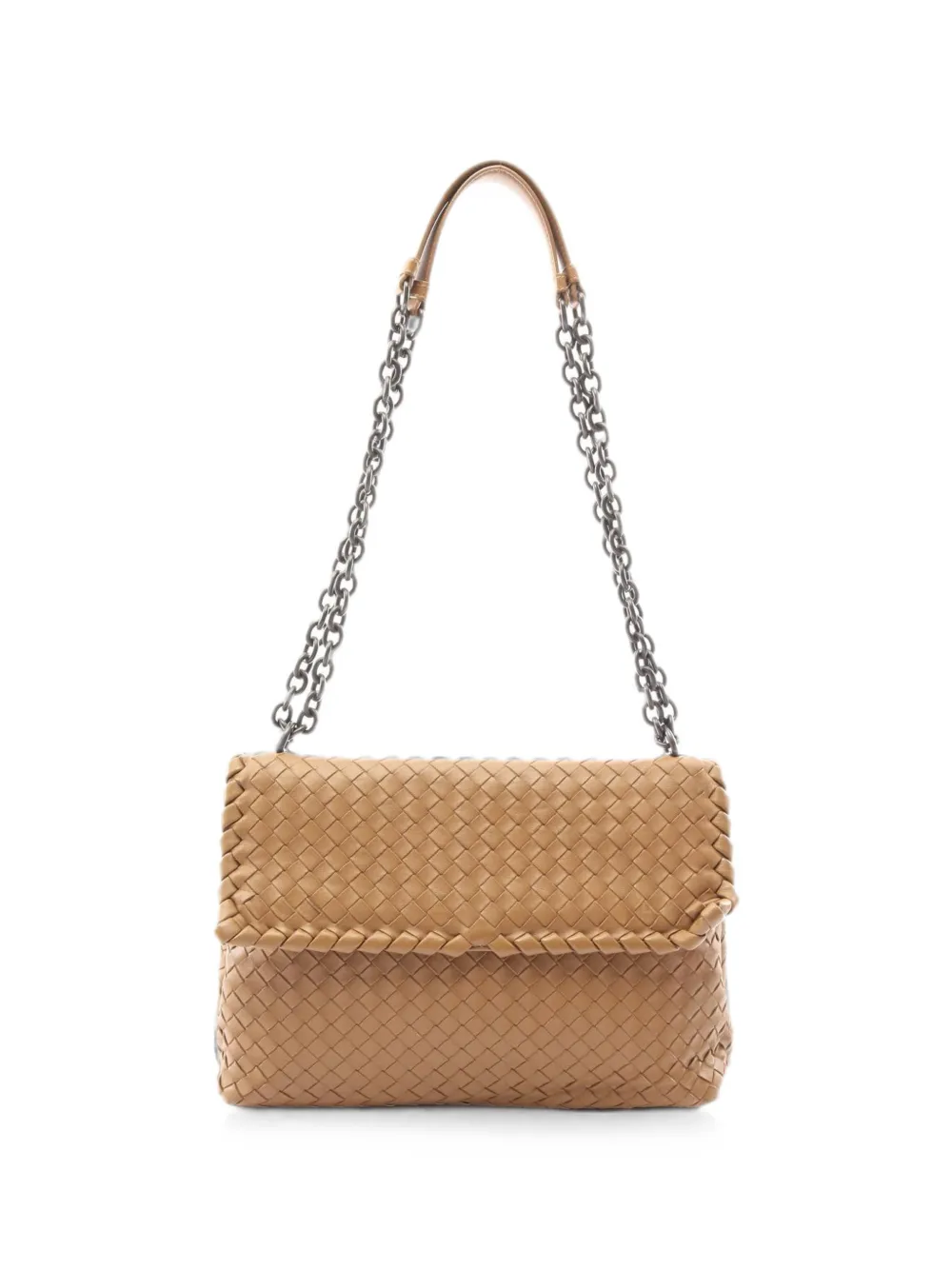 Bottega Veneta Pre-Owned 2000s Olympia Intrecciato shoulder bag - Nude