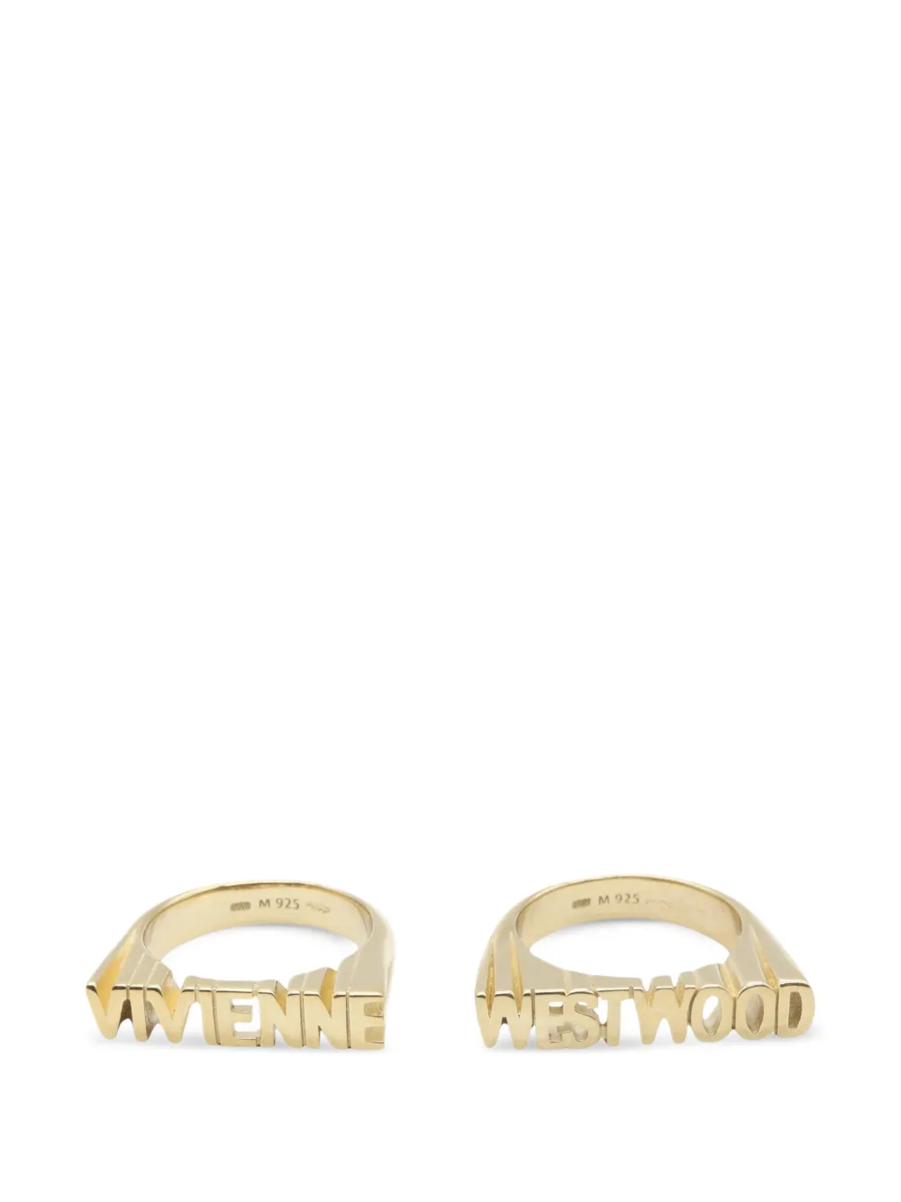 Vivienne Westwood Pre-Owned Essex logo rings - Oro