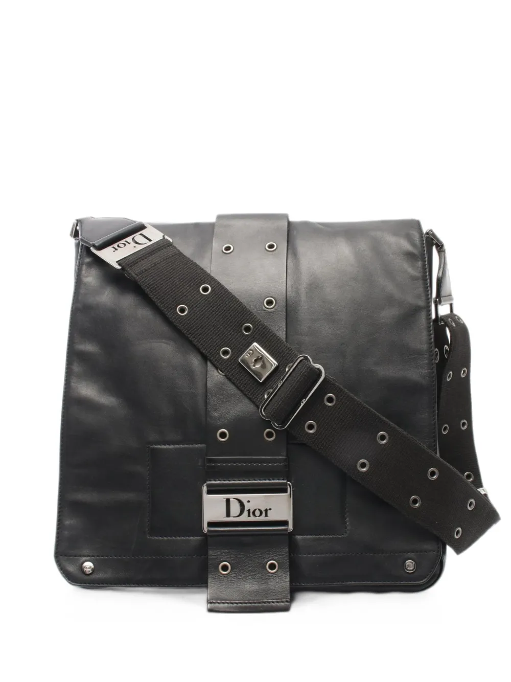 Christian Dior Pre-Owned 2000s leather messenger bag - Black