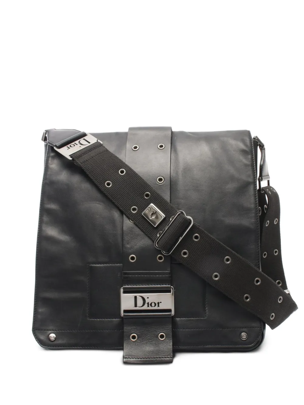 Christian Dior Pre-Owned 2000s leather messenger bag - Black