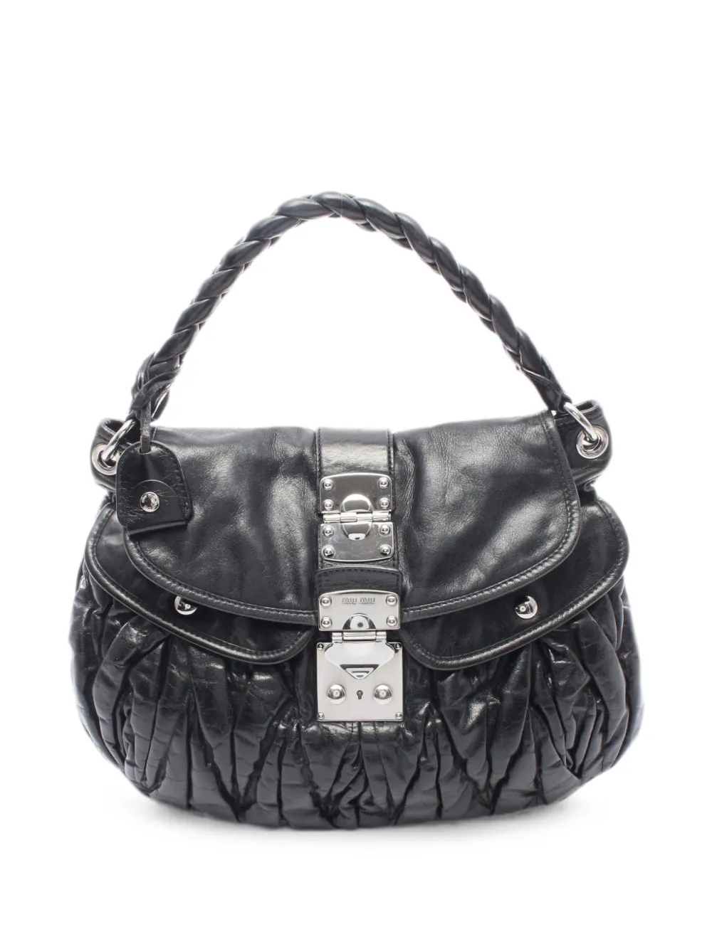 Miu Miu Pre-Owned 00s Matelassé shoulder bag - Nero