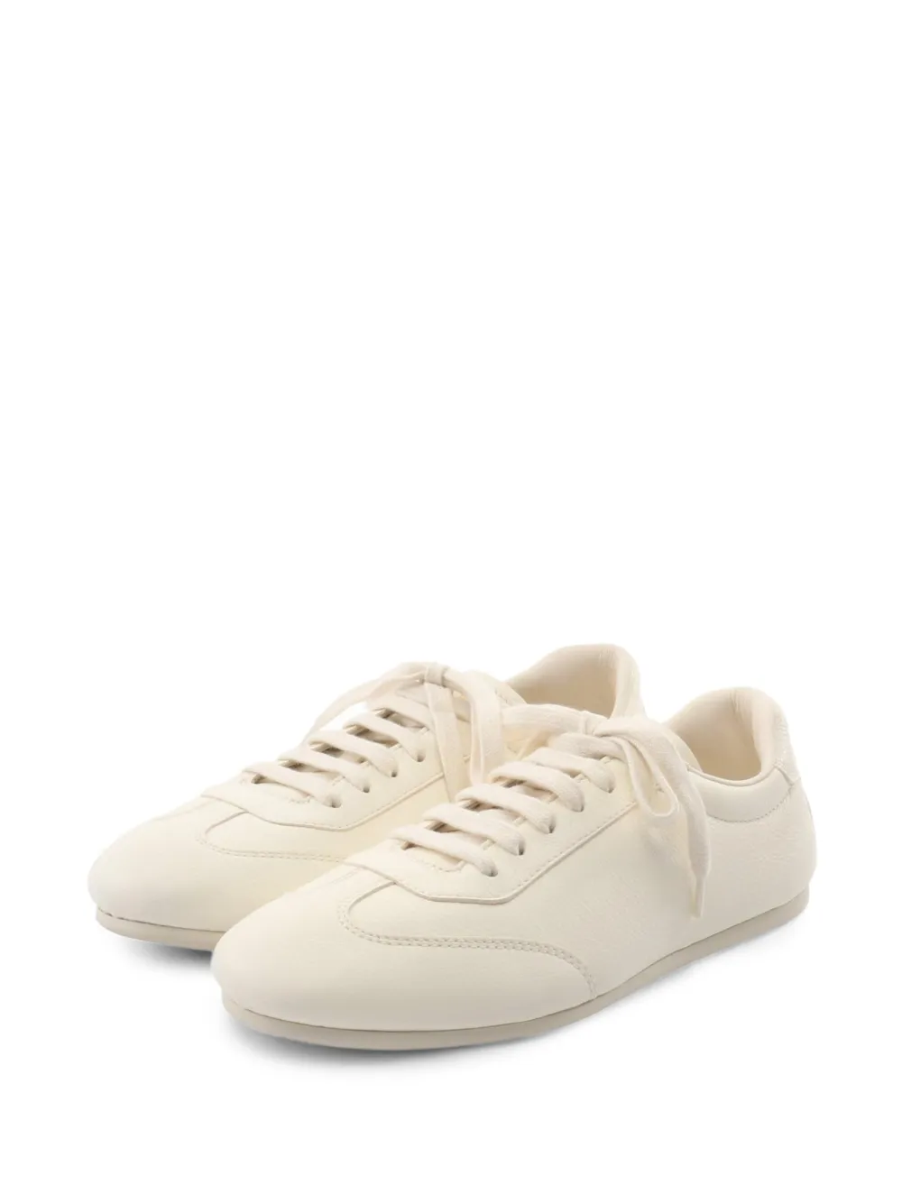 Prada Pre-Owned 2020s lace-up leather sneakers - Toni neutri