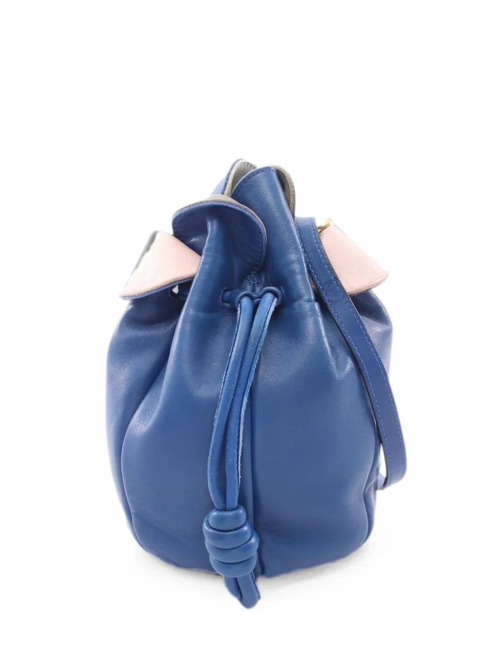 Loewe Pre-Owned 2000s micro Flamenco bucket bag - Blu