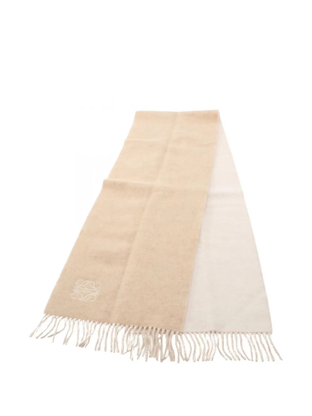 Loewe Pre-Owned 2010s Anagram bicolor scarf - Nude