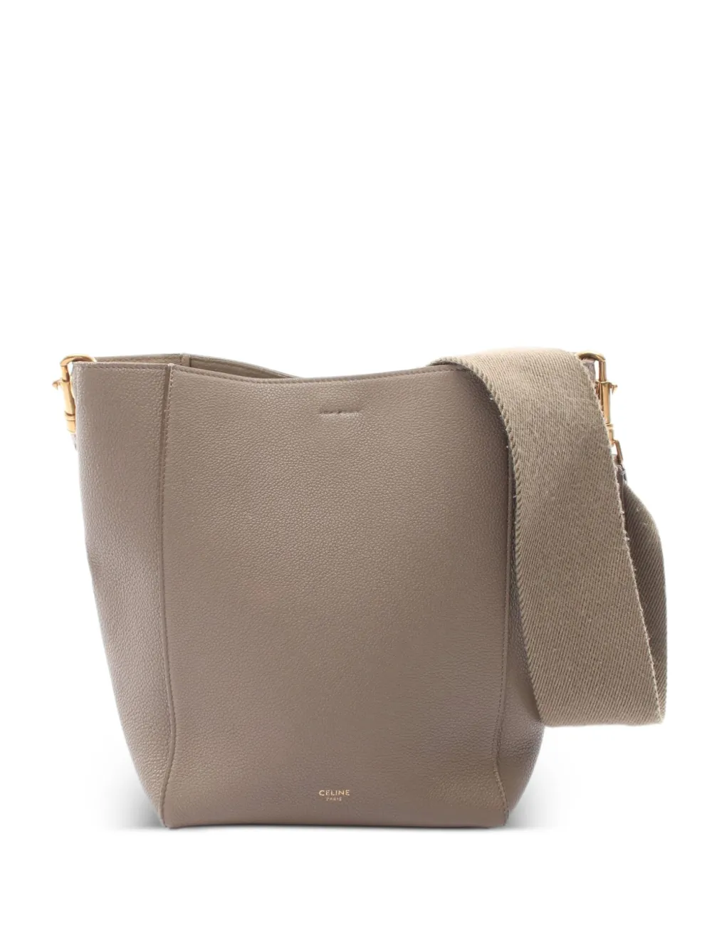 Celine Pre-Owned 2000s small Sangle leather bucket bag - Grigio