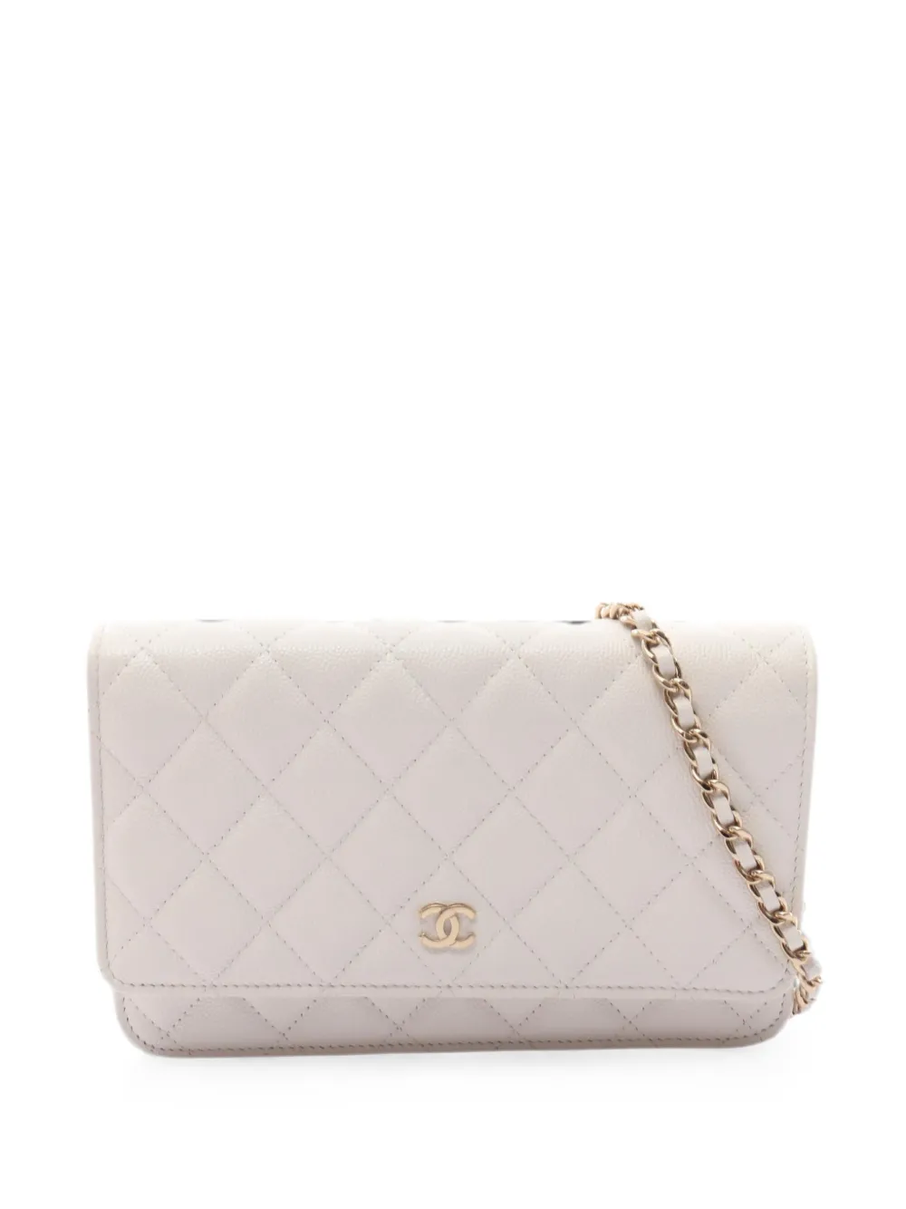 CHANEL Pre-Owned 2020-2021 Wallet on Chain satchel bag - Bianco