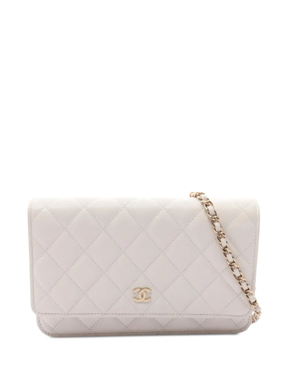 CHANEL Pre-Owned 2020-2021 Wallet on Chain satchel bag - Bianco