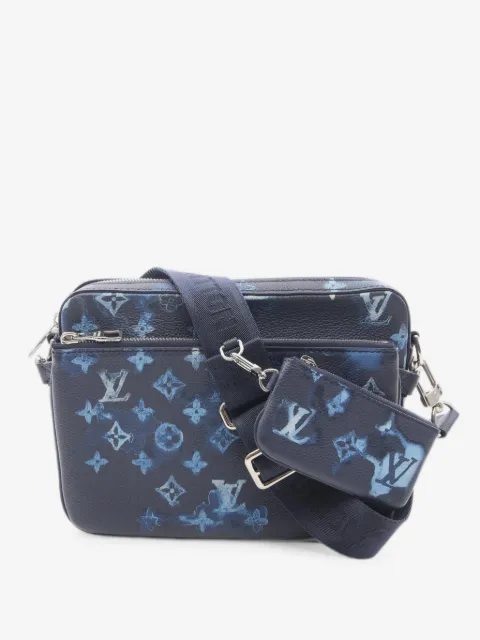 Louis Vuitton Pre-Owned mochila tipo mensajero Trio Monogram Shadow Watercolour 2021
