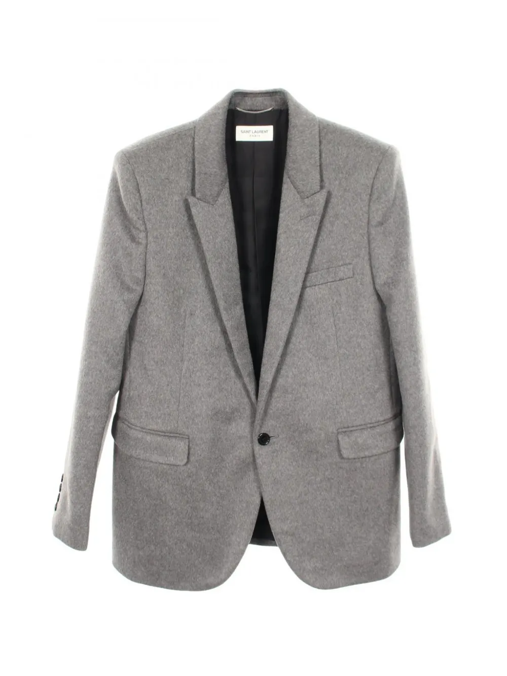 Saint Laurent Pre-Owned 2010s peak-lapel blazer - Grigio