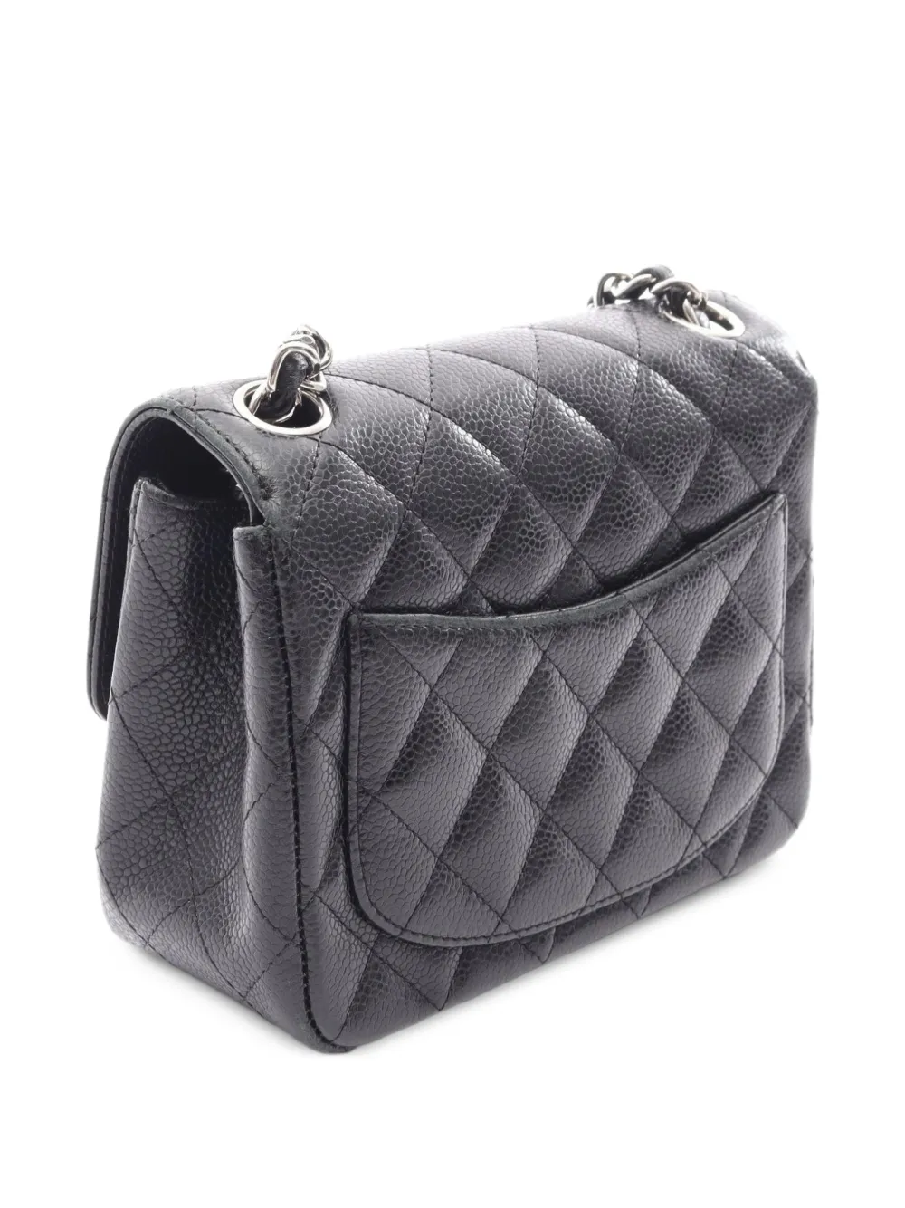 CHANEL Pre-Owned 2009-2010 Matelassé mini-schoudertas Zwart
