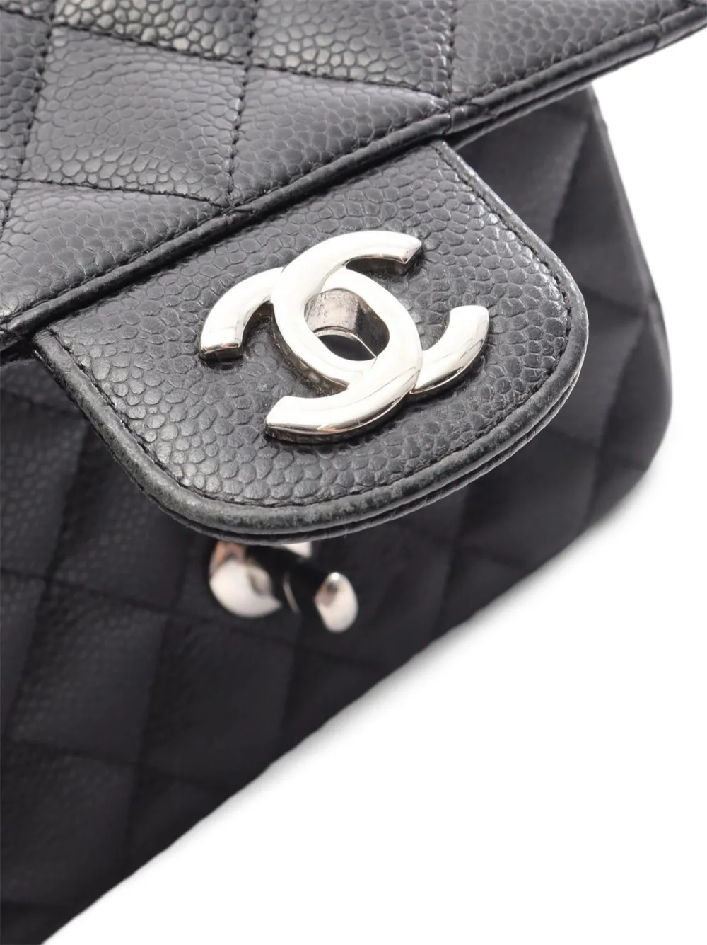 CHANEL Pre-Owned 2009-2010 Matelassé mini-schoudertas Zwart