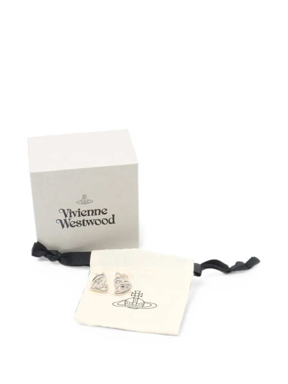 Vivienne Westwood Pre-Owned 2020s オーブ ハート ピアス | シルバー