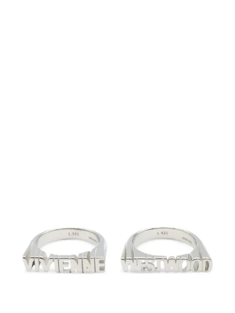 Vivienne Westwood Pre-Owned комплект Essex из двух колец с логотипом (2020-е годы)