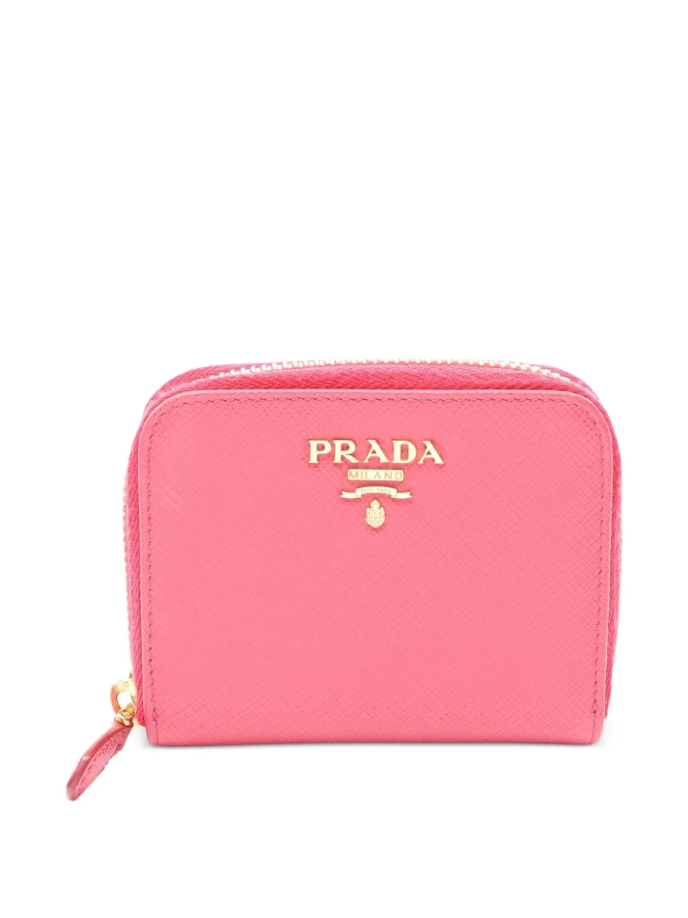 Prada Pre-Owned 2010s round-zipper leather coin purse - Rosa
