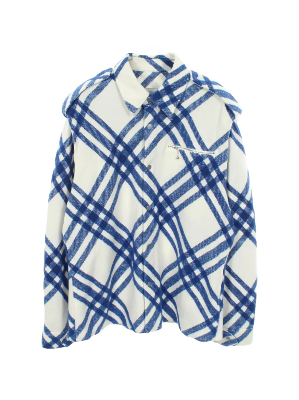 Burberry Pre-Owned 2010s check-print shirt jacket - Bianco
