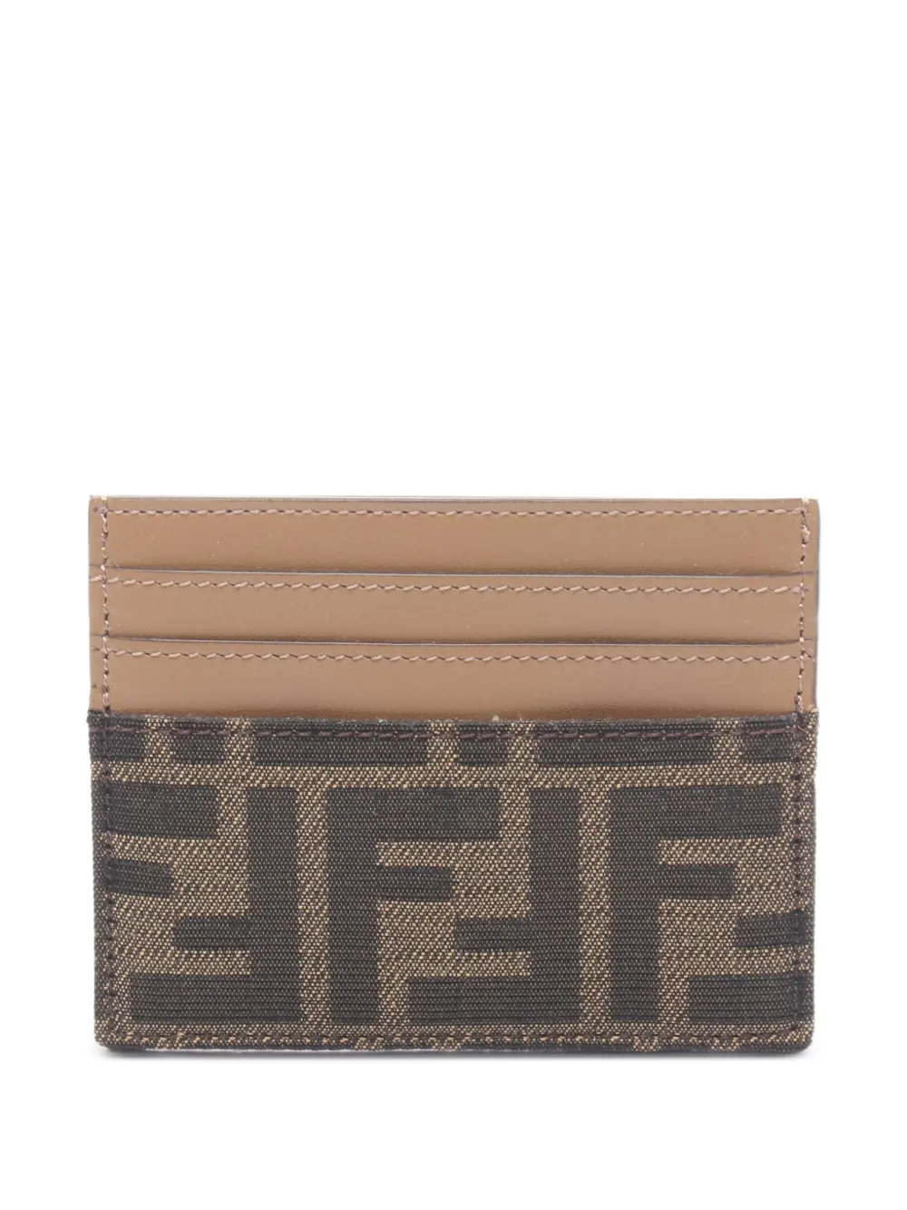 Fendi Pre-Owned 2020s Zucca-patterned card case - Marrone