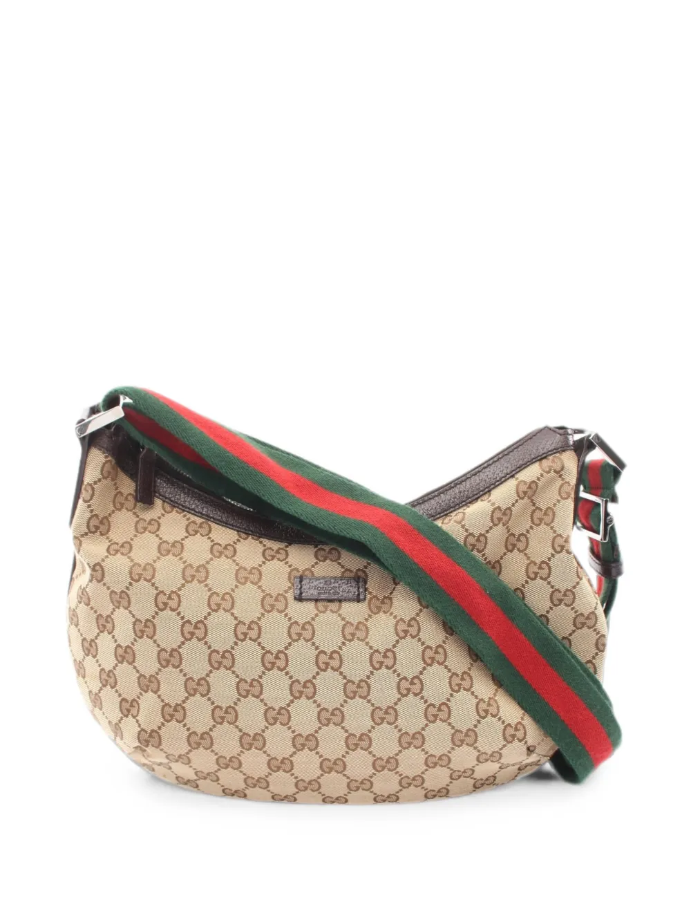 Gucci Pre-Owned 2000s GG canvas Web shoulder bag - Toni neutri