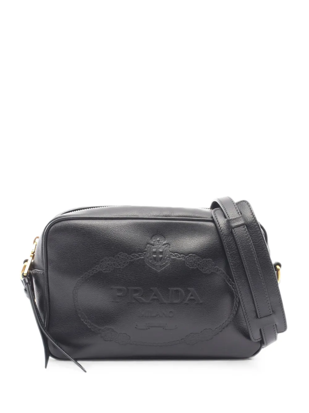 Prada Pre-Owned 2000s logo-embossed shoulder bag - Nero