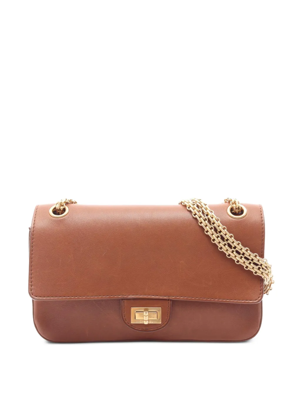 CHANEL Pre-Owned 2016-2017 2.55 Mademoiselle-lock chain shoulder bag - Marrone