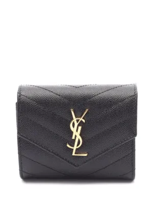 Saint Laurent Pre-Owned 20s モノグラム レザー二つ折り財布