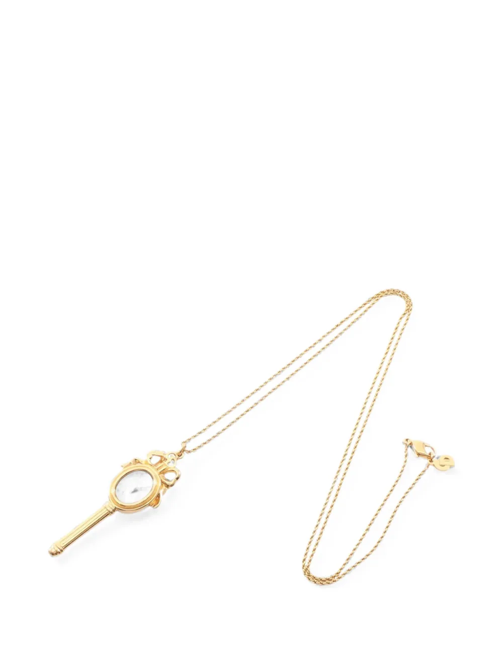 Christian Dior Pre-Owned 2010s Mirror Motif necklace - Gold