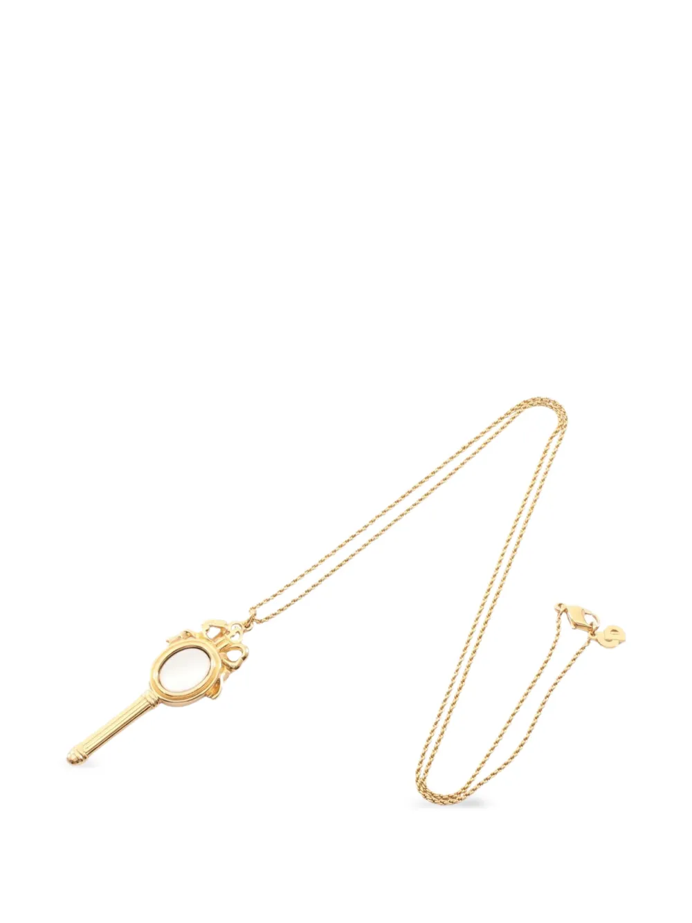 Christian Dior Pre-Owned 2010s Mirror Motif necklace - Oro