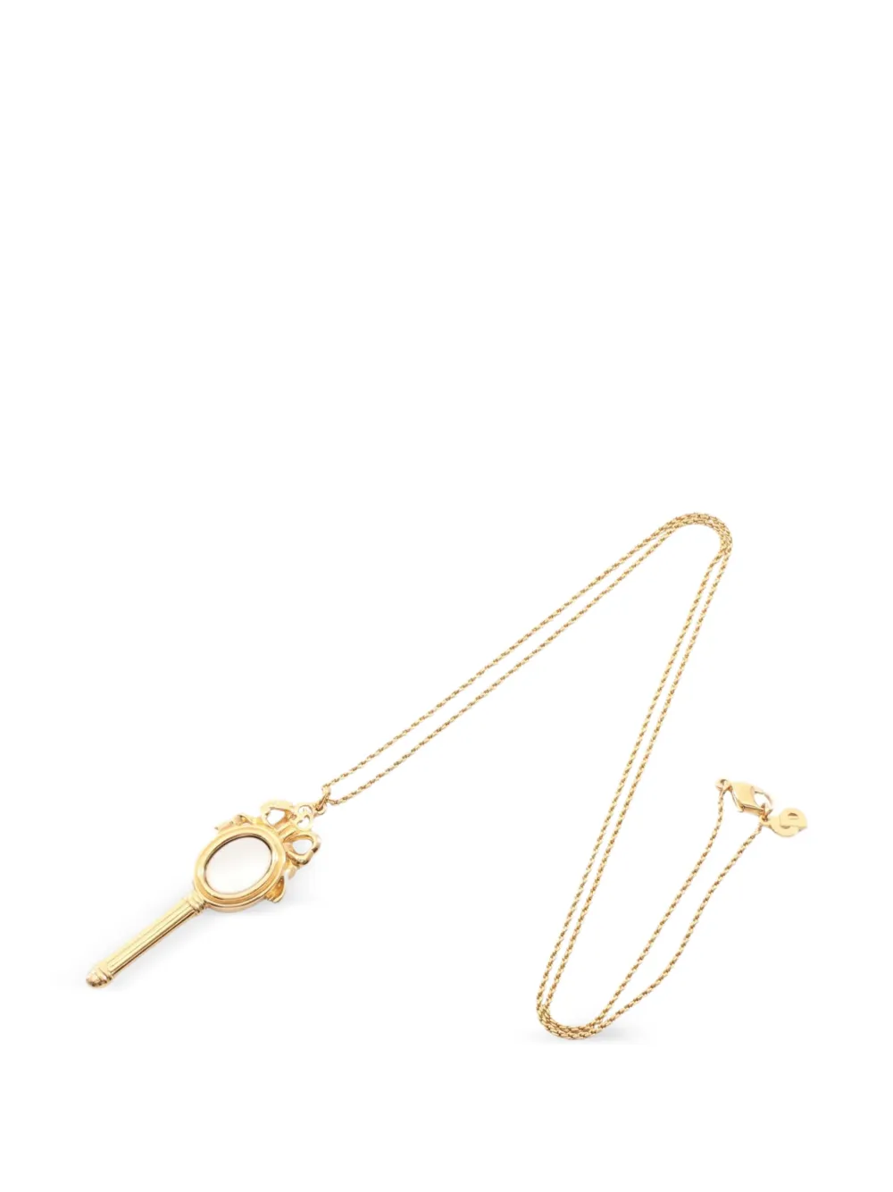 Christian Dior Pre-Owned 2010s Mirror Motif necklace - Gold