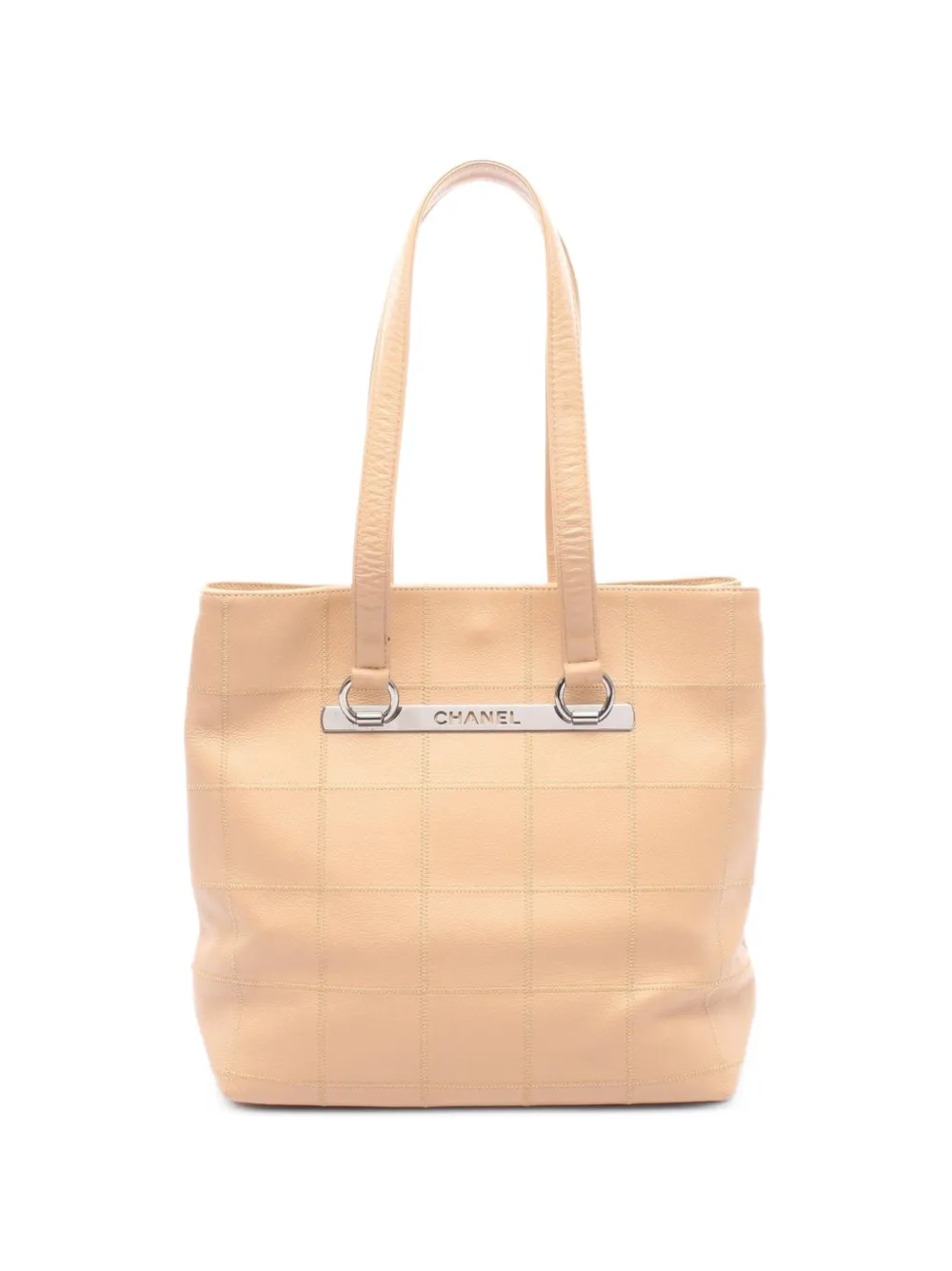 CHANEL Pre-Owned 2010s Chocolate Bar Caviar-leather tote bag - Toni neutri