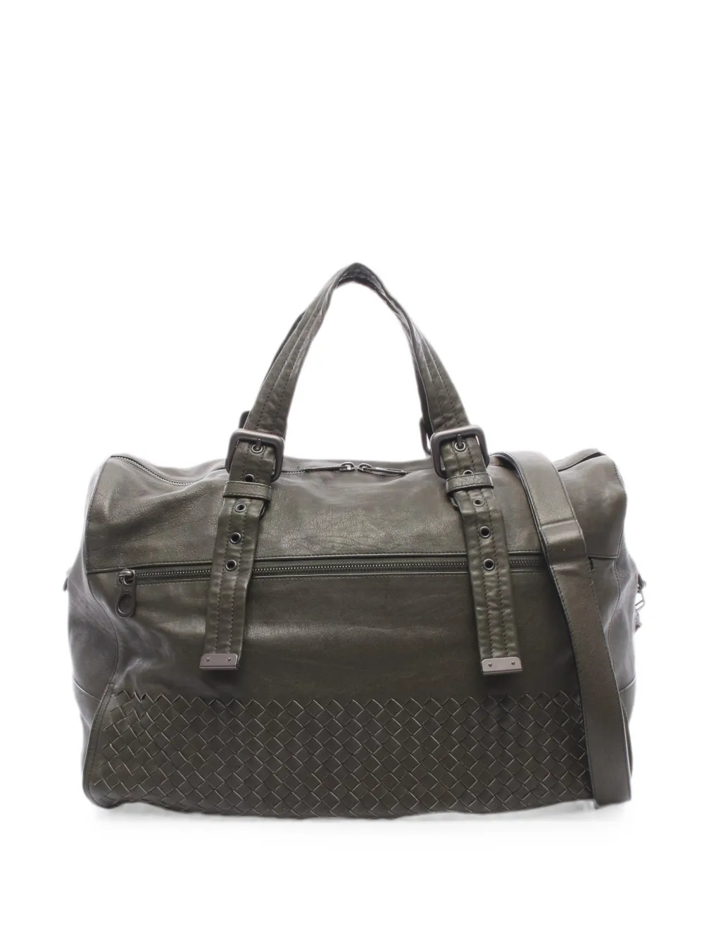 Bottega Veneta Pre-Owned 2000s Intrecciato leather duffle bag - Grün