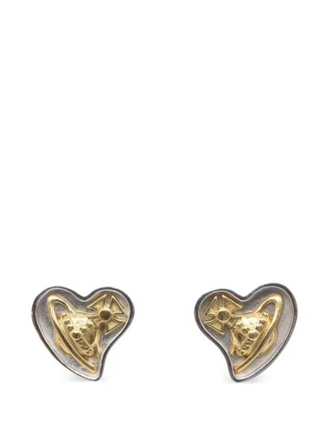 Vivienne Westwood Pre-Owned Orb heart earrings