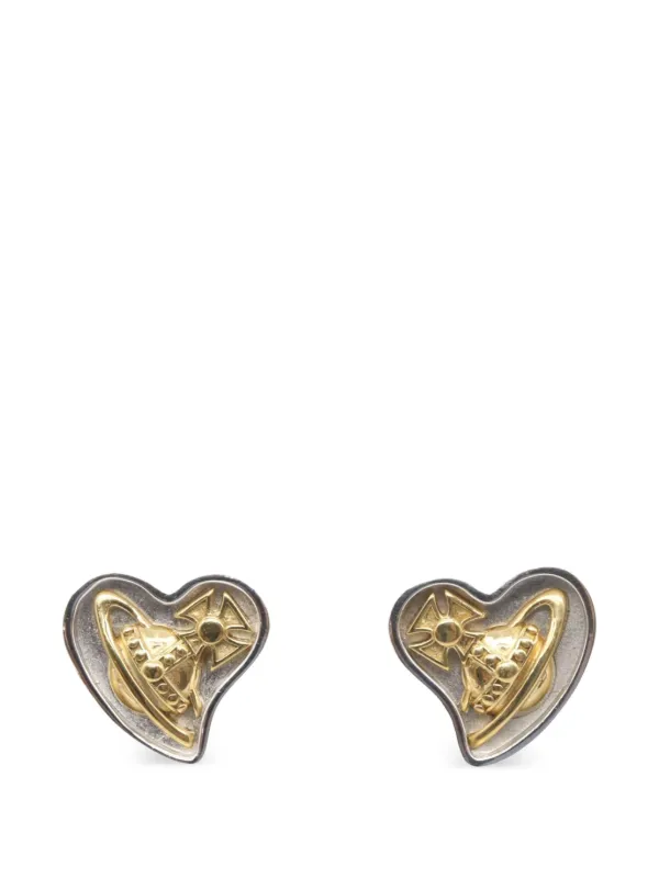 Vivienne Westwood Pre-Owned オーブ ハート ピアス | シルバートーン