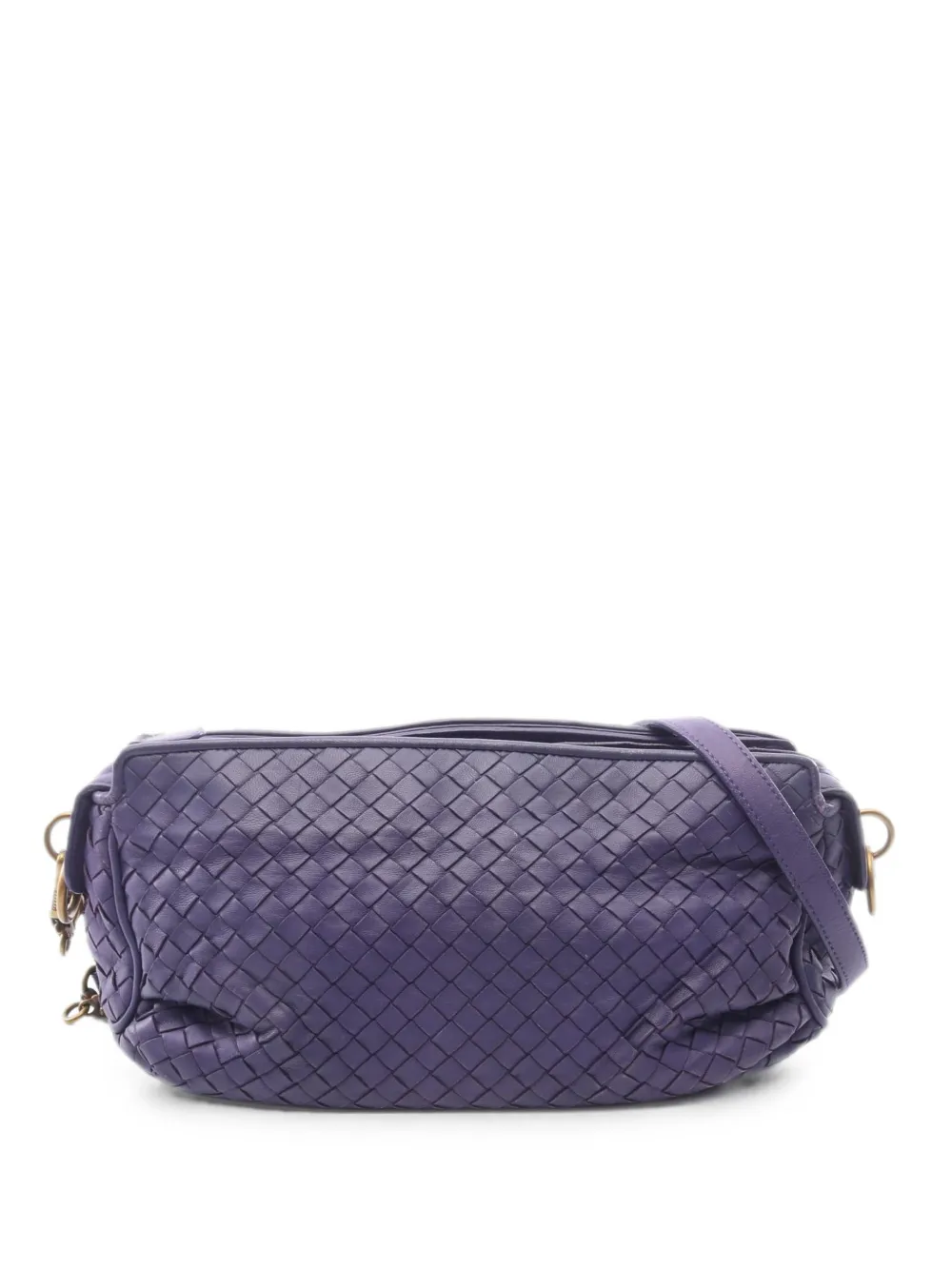 Bottega Veneta Pre-Owned 2000s Intrecciato leather shoulder bag - Violett