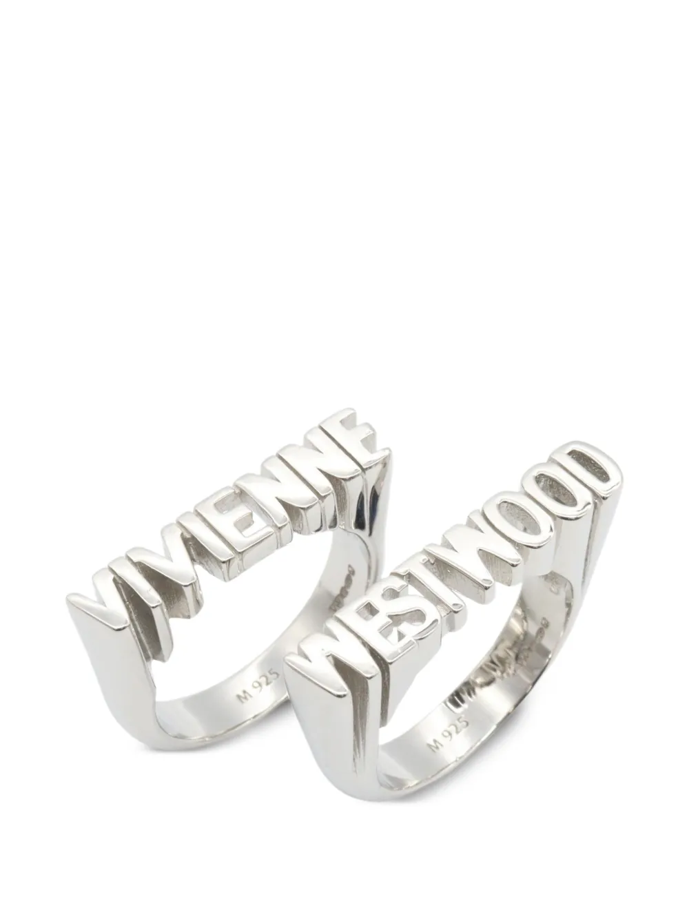 Vivienne Westwood Pre-owned 20s Essex Logo-lettering Rings in Silver, view 3