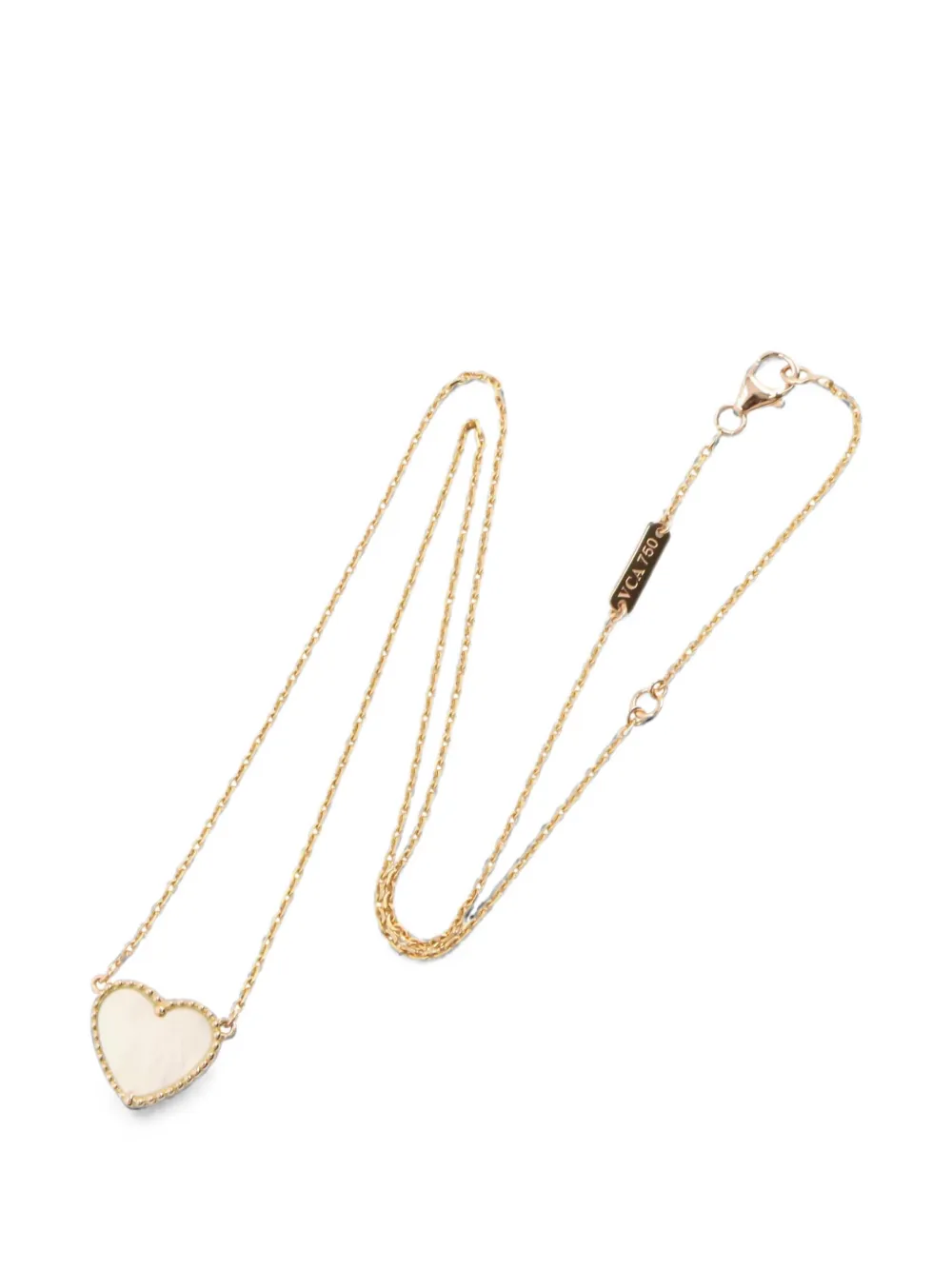 Van Cleef & Arpels Pre-Owned 2010s Lucky Alhambra heart-pendant necklace - Oro