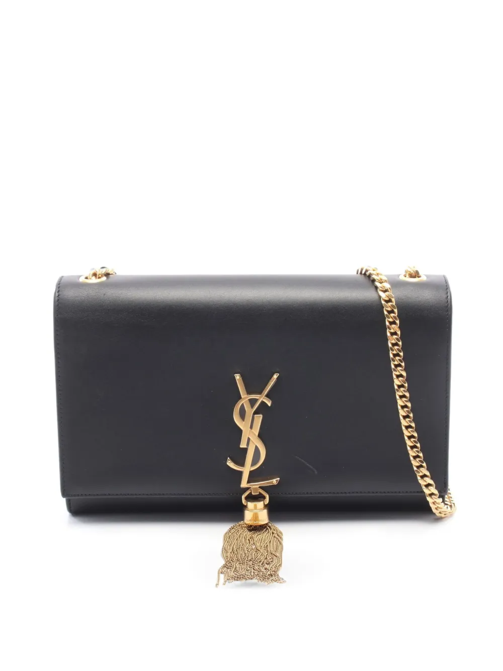 Saint Laurent Pre-Owned 2010s Kate tassel-detail leather shoulder bag - Black